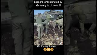 😨😨😨😨Leopard tanks donated by Germany to Ukraine. On the right track .... 🤣🤣🤣🤣🤣