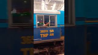 #Guruvayur Express in entering platform no.04 Egmore railway station i am going to #Tirunelveli 🌄