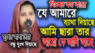 সুখের আশা দিয়া বন্ধু দুঃখ দিয়াছে,যে আমারে ব্যাথা দিয়াছে আমি ছারা তার আরো কে জানি আছে,খাদিজা ভান্ডারী