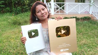 স্বপ্ন ছোঁয়ার অনুভূতি । Silver and Gold Play Button Award by YouTube | Elisas Cooking Recipes