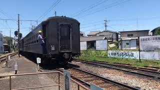 大井川鉄道　ELかわね路号　新金谷駅入駅の様子（撮影日2021.05.30）