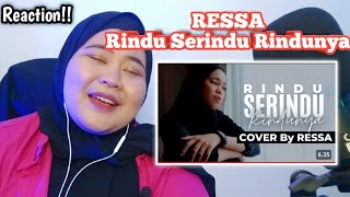 RESSA - RINDU SERINDU RINDUNYA COVER || LENGKINGAN NYA KELUAR DISINI ‼️#reaction