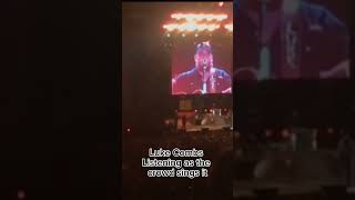 luke Combs Listening to the crowd sing