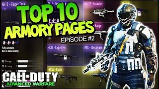 Top 10 "BEST ARMORY PAGES" In Advanced Warfare Ep.2 (Top 10 - Top Ten) Call of Duty History | Chaos