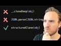 Easy deep object cloning in JavaScript with `structuredClone`