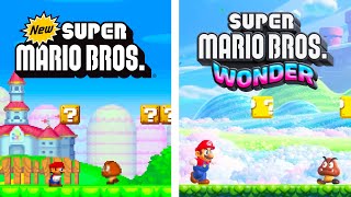 New Super Mario Bros. DS 1-1 Recreated in Super Mario Bros. Wonder