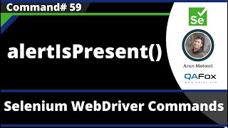 alertIsPresent() Command - Selenium WebDriver