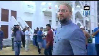 Asaduddin Owaisi at AIMIM office in Telangana