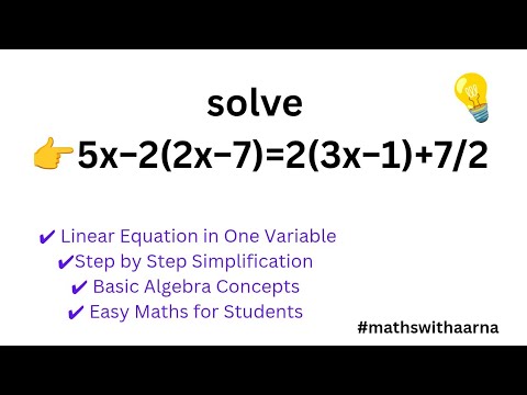 рџљђ Learn How To Solve Linear Equations In One Variable Step By Step