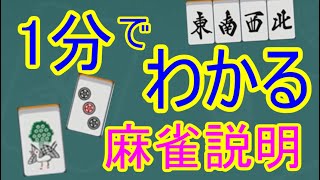 【麻雀】すぐ打ちたい方のための1分でわかるルール説明