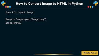 How to Convert Image to HTML in Python