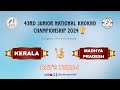 KERALA vs MADHYA BHARAT | FULL JOSH MATCH || 43rd Junior National KhoKho Championship Turn-1