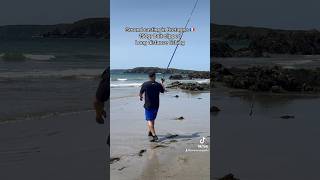 Ground cast extreme Surfcasting in France Bait clipped #surfcasting #fishing #viralvideo