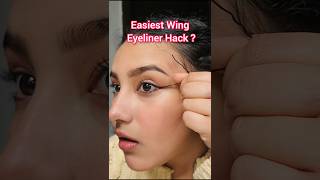 Wing eyeliner hack 😳😱✅   #eyeliner #shortsfeed #makeup #hack