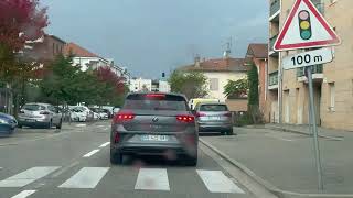 Conduite sur la Route Nationale de Pusignan vers Grand Frais Meyzieu, France - 4K 30 FPS - HDR