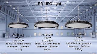 AKKO STAR industrial ufo led high bay light aluminum IP65 Waterproof LED Light Warehouse Lighting