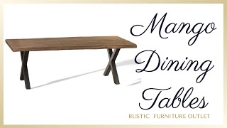 Industrial Mango wood Dining table | Rustic Furniture Outlet