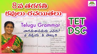 TET DSC । 8th కవులు-రచయితలు । Telugu Grammar । VOWELS KID