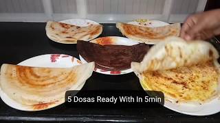 5 TASTY DOSA WITHIN (5MIN) || 5 నిమిషాలలో 5 దోసలు || #crazyrecipes || #madhuri