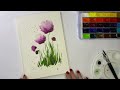 flowers gallery 2024 watercolor painting botanical drawing flower art Акварель