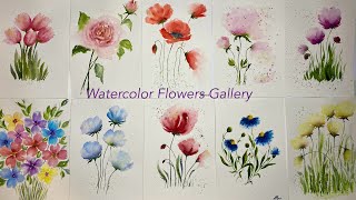 Flowers Gallery 2024 / Watercolor Painting / Botanical Drawing / Flower Art /  Акварель