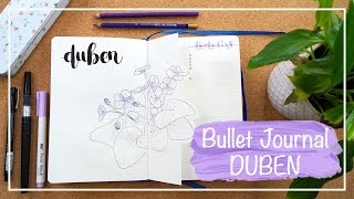 Bullet journal #8 | Fialky a měsíc duben | DIY