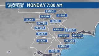FIRST ALERT: Patchy fog tonight, rain chances returning later this week