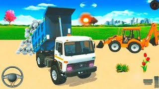 Drive Jcb And Unloading Stone From Dumper Truck in game 🔥 #dumper #jcb #truck #car #gaming #102