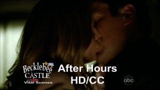 Castle 5x08 "After Hours" Castle  & Beckett Kiss  (HD/CC)