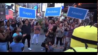 Times Square Flashmob & Billboard Birthday Surprise - New York Proposal