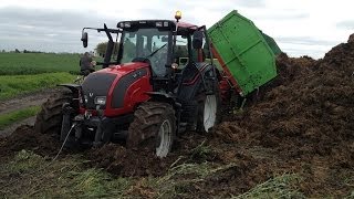 Wożenie Obornika. WPADKA ! Valtra T140/ N101 + Merlo P25. 6.