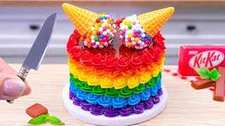 Best Of Miniature Cake Decorating Tutorial🌈Amazing Miniature Rainbow Chocolate Cake Decorating