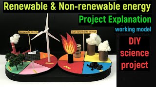 renewable and non renewable energy explained - working model project explanation - diyas funplay