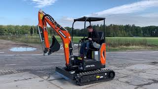 New and unused Doosan DX17z, year 2018 — kubota engine — adjustable undercarriage