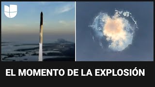 Así explotó en el cielo el propulsor del cohete más grande de Space X