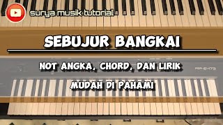 tutorial not angka dan chord beserta lirik lagu Sebujur bangkai ciptaan H Rhoma Irama