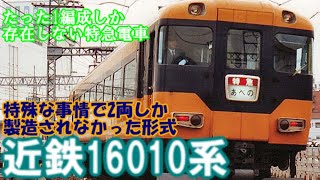 【名であり迷な列車で行こう】　たった1編成2両しか存在しない希少な特急電車　近鉄16010系特急電車をご紹介してゆきます。