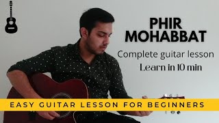 Phir Mohabbat - Murder 2 | Full Song Easy Guitar Lesson For Beginners | Dil Sambhal Ja Zara | Aezaam