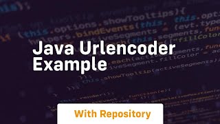 java urlencoder example