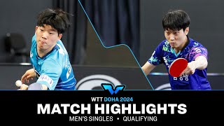 Cho Daeseong vs Park Gyuhyeon | MS Qual | WTT Contender Doha 2024