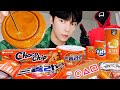 ASMR MUKBANG | Squid Game Summary Honeycomb Candy Challenge Desserts Orange Convenience store