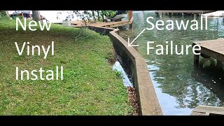 Replacing a failing seawall with vinyl!