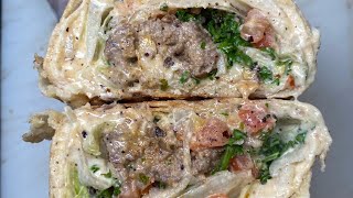 Beef Kafta (Lebanese Kebab) Wrap!🇱🇧🥙🔥