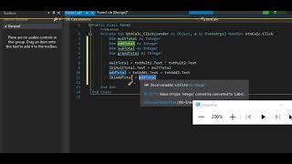 Calculations with boxes, variables, and labels - Visual Basic