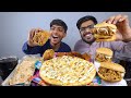 Eating Malai Pizza 😋 With Zee Tower Burger And Crispy Piece | Mukbang Asmr