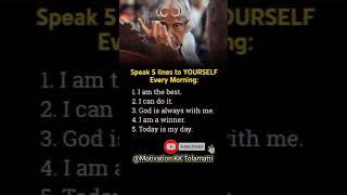 Speak 5 lines to yourself every morning By Dr, APJ Abdul Kalam quotes #shorts #youtubeshorts