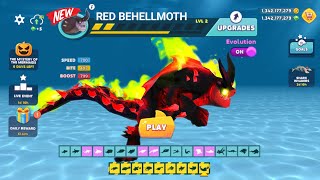 NEW RED BEHELLMOTH SHARK EVOLVED !! UNLOCKED ALL HUNGRY SHARK EVOLUTION - BIG SHARK KAIJU MONSTER