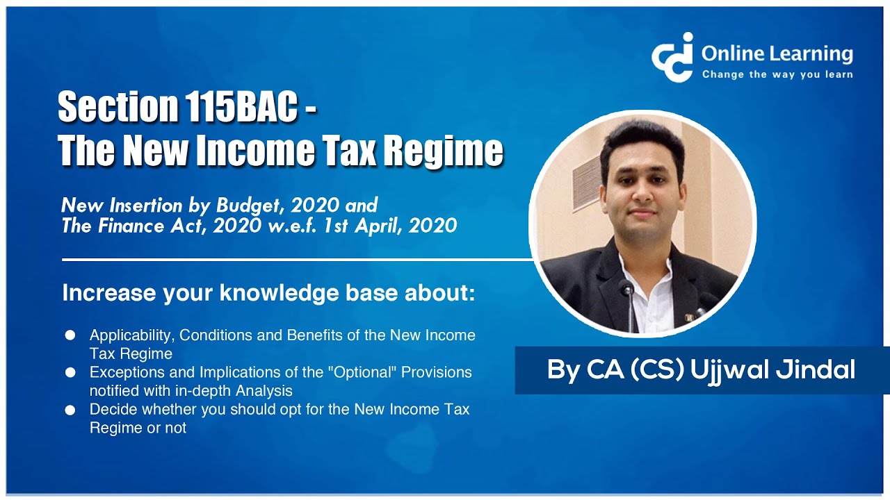 Section 115BAC - The New Income Tax Regime - YouTube