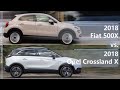 2018 Fiat 500X vs 2018 Opel Crossland X (technical comparison)