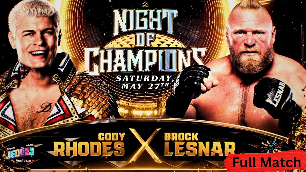 Brock Lesnar Vs Cody Rhodes | Night Of Champions - YouTube